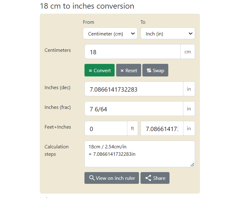 18 cm to Inches Conversion: What is 18 cm in Inches? - WuKong Blog