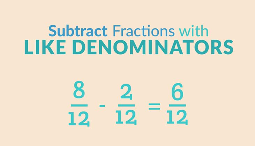 subtract fractions with the same denominators